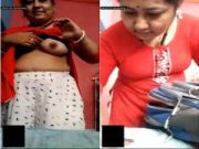 Desi Cheating Wife Shows her Boobs to Lover On Video Call